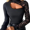 TJARA | Top a maniche lunghe con pizzo e cut-out