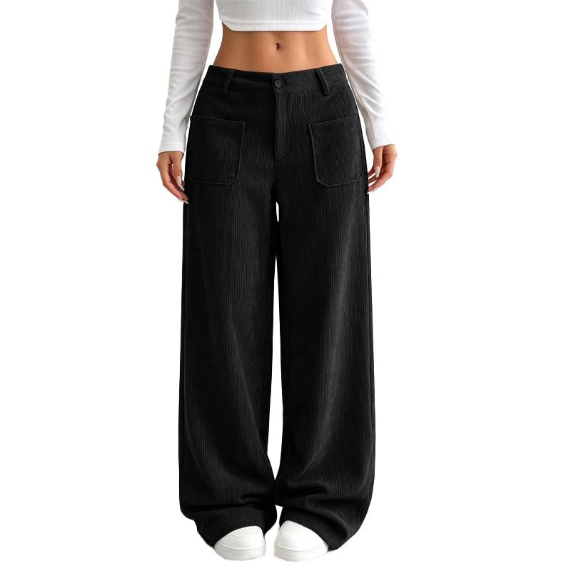 Pantaloni palazzo da donna dalla vestibilità rilassata e dal comfort impeccabile.